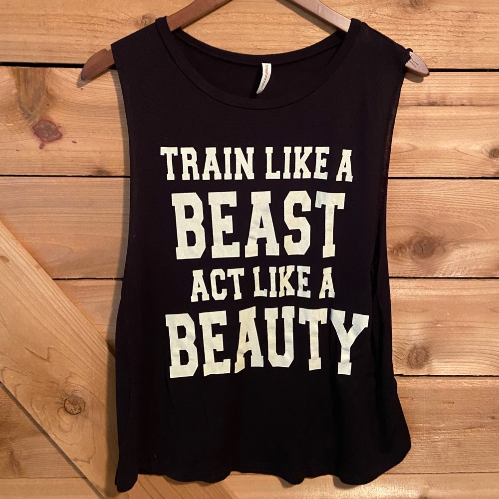 Pink Berry Black Graphic Tank Top